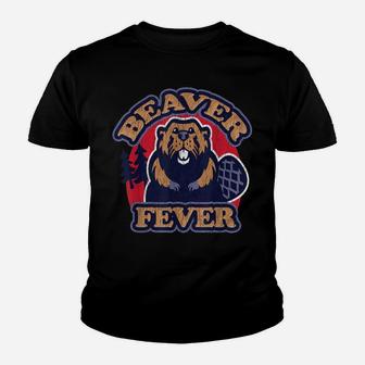Beaver Fever Funny Hiking Camping Fishing Outdoors Dad Jokes Youth T-shirt | Crazezy DE