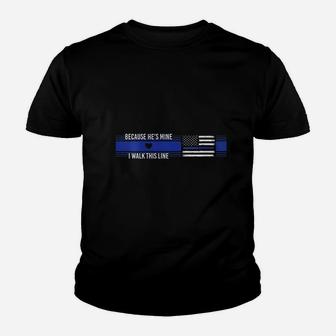 Because He Is Myi Walk This Line Youth T-shirt | Crazezy
