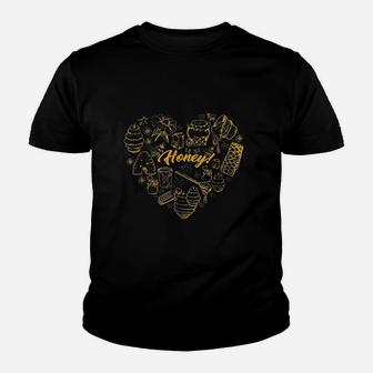 Beekeeper Heart Love Bee Keeper Honey Youth T-shirt | Crazezy AU