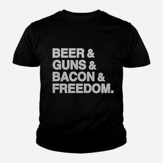 Beer Bacon Freedom Youth T-shirt | Crazezy AU