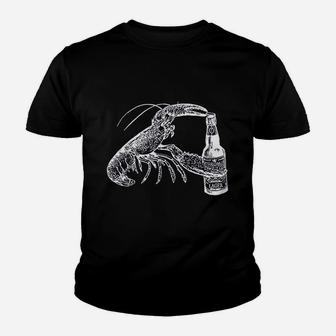 Beer Drinking Lobster Craft Beer Beach Vacation Gift Youth T-shirt | Crazezy UK