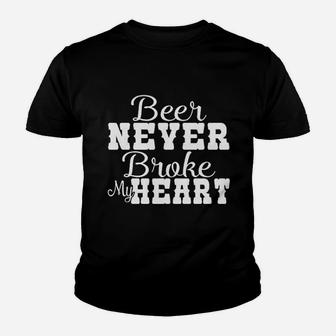 Beer Never Broke My Heart Rocker Youth T-shirt | Crazezy UK