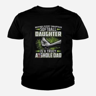 Behind Softball Daughter Is An Dad Youth T-shirt | Crazezy DE
