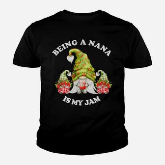 Being A Nana Is My Jam Cute Strawberry Gnome Mothers Day Youth T-shirt | Crazezy