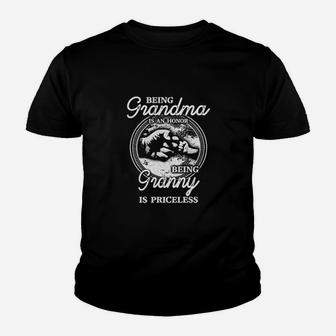 Being Grandma Is An Honor Being Granny Is Priceless Gift Youth T-shirt | Crazezy