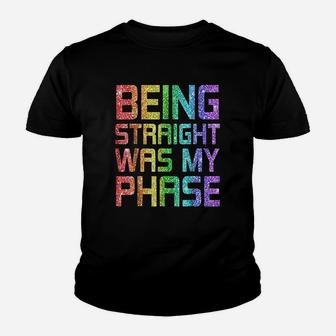 Being Straight Was My Phase Youth T-shirt | Crazezy