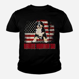 Bernese Mountain Dad American Flag 4Th Of July Dog Lovers Youth T-shirt | Crazezy CA