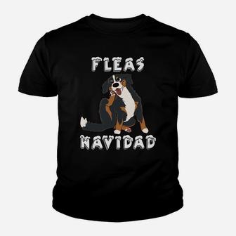 Bernese Mountain Dog Fleas Navidad Funny Dog Christmas Gift Sweatshirt Youth T-shirt | Crazezy