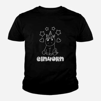 Beschränkung Sitzende Einhorn Kinder T-Shirt - Seseable