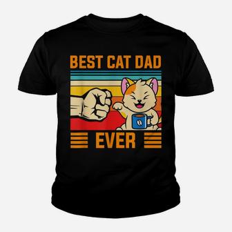 Best Cat Dad Ever Funny Cat Daddy Father Day Gift Youth T-shirt | Crazezy
