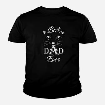 Best Cat Dad Ever Funny Cat Daddy Youth T-shirt | Crazezy CA