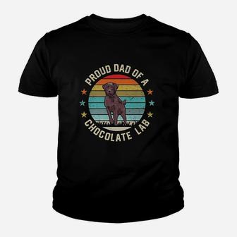 Best Chocolate Lab Dad Dog Lover Brown Labrador Retriever Youth T-shirt | Crazezy