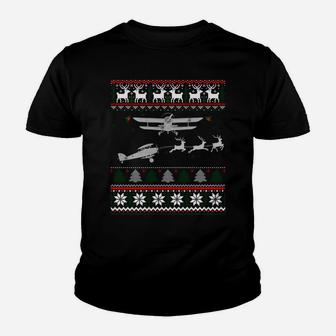 Best Christmas Thanksgiving Gift Pilots Aviation Ugly Sweatshirt Youth T-shirt | Crazezy