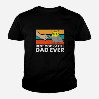 Best Cockatiel Dad Ever Bird Cockatiel Parrot Youth T-shirt | Crazezy