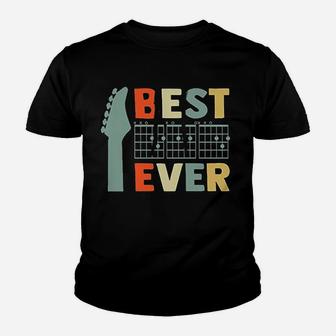 Best Dad Ever Guitar Chords Vintage Youth T-shirt | Crazezy