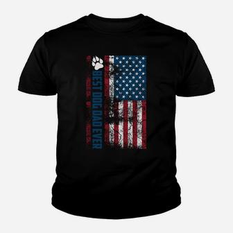 Best Dog Dad Ever | Cute Father's Day Funny 4Th Of July Gift Youth T-shirt | Crazezy