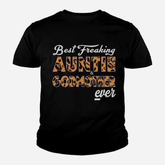 Best Freaking' Auntie & Godmother Ever Xmas For Aunt Youth T-shirt - Monsterry AU