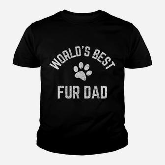 Best Fur Dad Ever Vintage Retro Dog And Cat Daddy Youth T-shirt | Crazezy