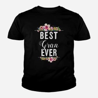 Best Gran Ever Floral Design Family Matching Gift Youth T-shirt | Crazezy