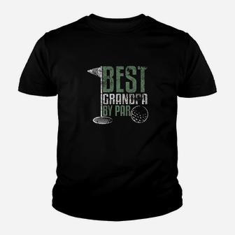 Best Grandpa By Par Fathers Day Distressed Youth T-shirt | Crazezy