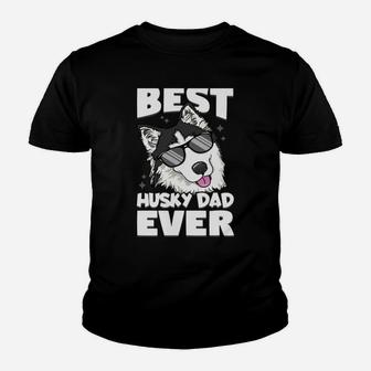 Best Husky Dad Ever Siberian Husky Dog Father's Day Youth T-shirt | Crazezy DE