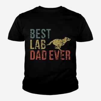 Best Lab Dad Ever Retro Vintage Labrador Dog Father Youth T-shirt | Crazezy