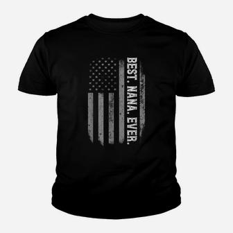 Best Nana Ever Vintage American Flag Mother's Day Gift Youth T-shirt | Crazezy