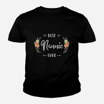 Best Nannie Ever Youth T-shirt | Crazezy