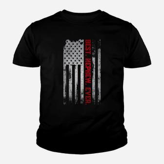 Best Nephew Ever American Usa Flag Father’S Day Gift Nephew Youth T-shirt | Crazezy
