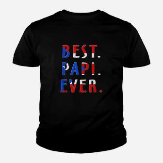 Best Papi Ever Rican Flag Youth T-shirt | Crazezy