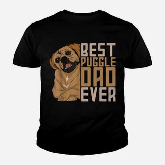 Best Puggle Dad Ever Cute Animal Dog Owner Puggle Youth T-shirt | Crazezy