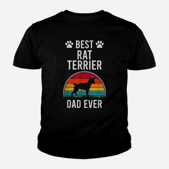 Best Rat Terrier Dad Ever Dog Lover Youth T-shirt | Crazezy