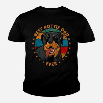 Best Rottie Rottweiler Dad Ever Cute Dog Lover Vintage Youth T-shirt | Crazezy AU