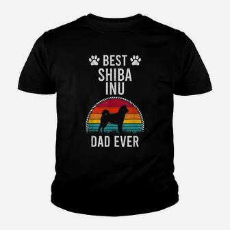 Best Shiba Inu Dad Ever Dog Lover Youth T-shirt | Crazezy