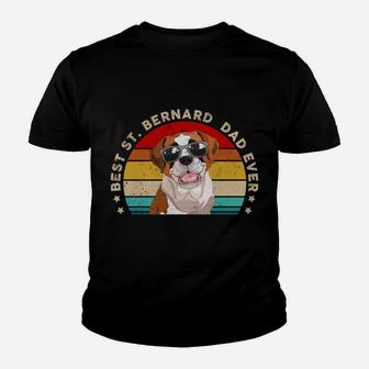 Best St Bernard Dad Ever Father Day Retro Vintage Youth T-shirt | Crazezy