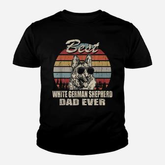 Best White German Shepherd Dad Ever Vintage Retro Dog Dad Youth T-shirt | Crazezy CA