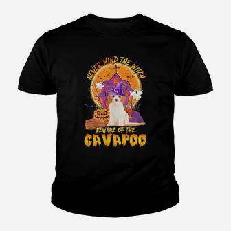 Beware Of The Cavapoo Youth T-shirt - Monsterry DE