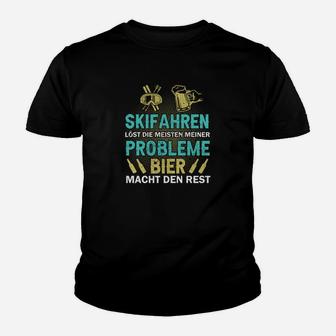 Bier Macht Den Rest Skiing Kinder T-Shirt - Seseable