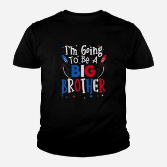 Big Brother Cute 4Th Of July Announcement Gift Youth T-shirt | Crazezy CA