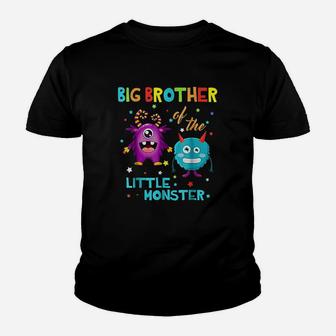 Big Brother Of The Little Monster Birthday Monster Youth T-shirt | Crazezy AU