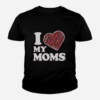 Big Girls I Love My Moms Youth T-shirt | Crazezy
