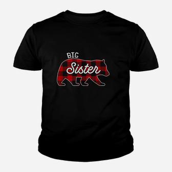 Big Sister Bear Youth T-shirt | Crazezy