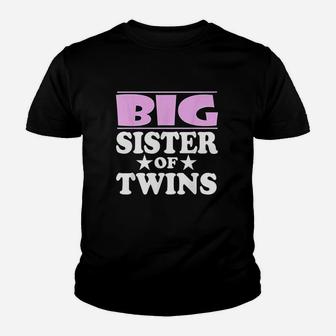 Big Sister Of Twins Announcement Gift Youth T-shirt | Crazezy AU