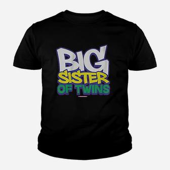 Big Sister Of Twins Youth T-shirt | Crazezy