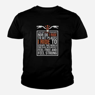 Bike I Dont Ride My Bike To Win The Races Cycling Youth T-shirt | Crazezy UK