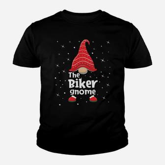 Biker Gnome Family Matching Christmas Funny Gift Pajama Youth T-shirt | Crazezy