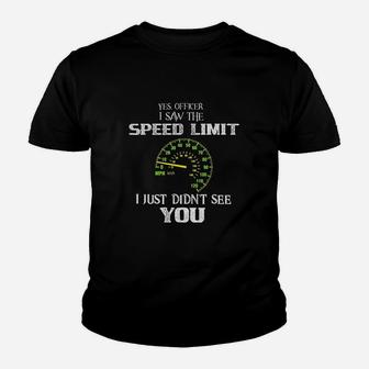 Biker Yes Officer Speed Funny For Sport Bikes Youth T-shirt | Crazezy