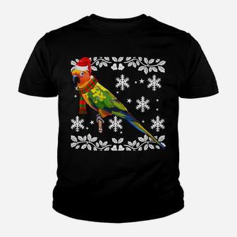 Bird Merry Christmas Ornament Sun Conure Ugly Xmas Sweatshirt Youth T-shirt | Crazezy