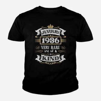Birthday 365 Vintage January 1936 Funny Birthday Gift Youth T-shirt | Crazezy