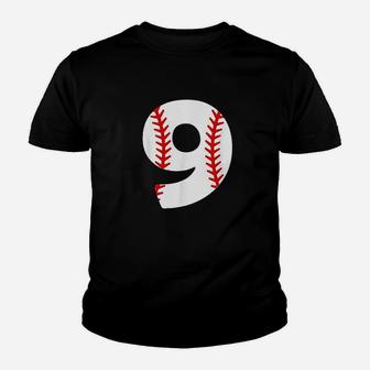 Birthday 9Th Baseball Youth T-shirt | Crazezy DE